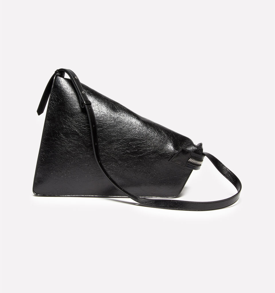 Schwarze asymmetrische Schultertasche - null - Schwarz | Sisley image number 3